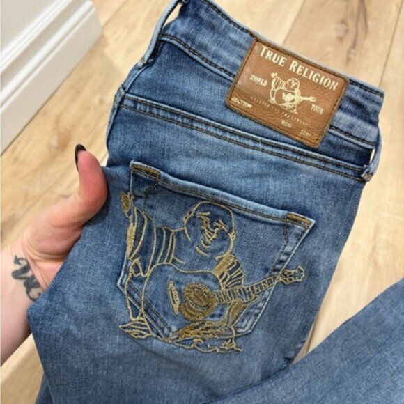 TRUE RELIGION- JENNIE CURVY- MID RISE SKINNY JEAN - Picture 6 of 8